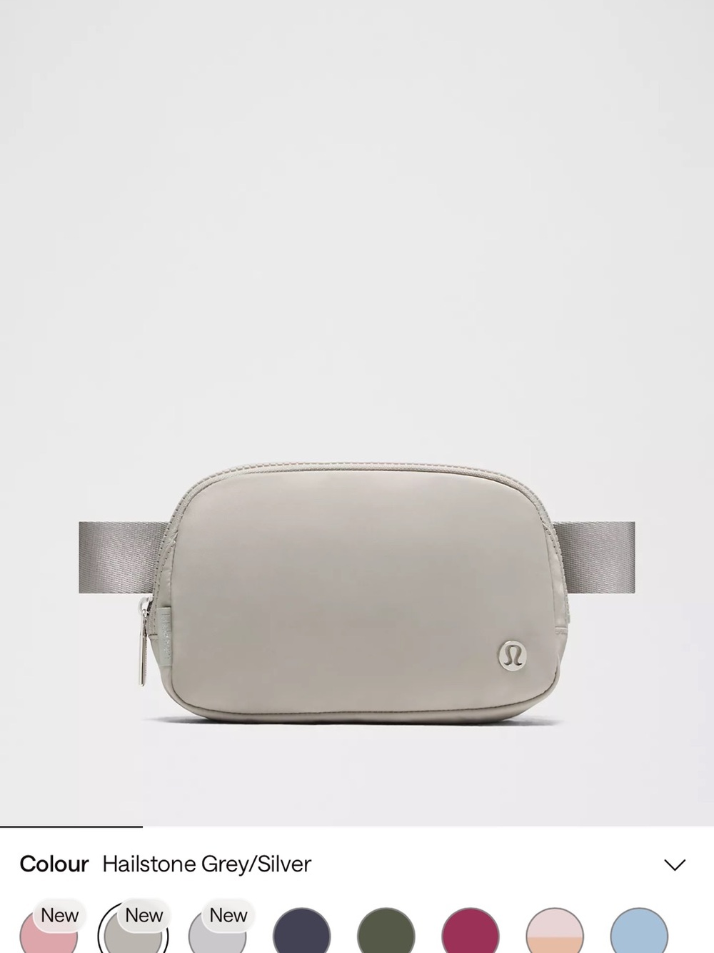 lululemon Athletica Hailstone Grey/Silver Men’s Belt Bag